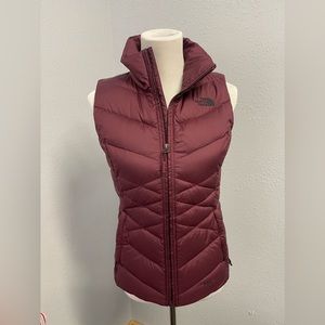 The North Face Maroon Puffy Vest Small